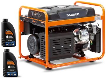 DAEWOO ĢENERATORS GDA 6500E 5,5kW + 2x ĢENERATORU EĻĻĻA SAE 10W-30 DWO 600