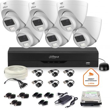 Dahua novērošanas komplekts 6x dome kamera HAC-HDW1500CLQ-IL-A-0280B-S2 1TB IR 20m 51mpDahua novērošanas komplekts 6x dome kamera HAC-HDW1500CLQ-IL-A-0280B-S2 1TB IR 20m 51mp