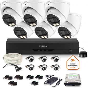 Dahua novērošanas komplekts 6x dome kamera HAC-HDW1500T-IL-A-0280B-S2 1TB IR 40m 51mpDahua novērošanas komplekts 6x dome kamera HAC-HDW1500T-IL-A-0280B-S2 1TB IR 40m 51mp