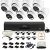 Dahua novērošanas komplekts 8x dome kamera HAC-HDW1500T-IL-A-0280B-S2 1TB IR 40m 51mp