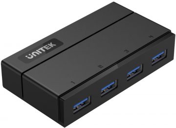 Unitek Y-HB03001 4x USB3.0 koncentrators ar uzlādes funkcijuUnitek Y-HB03001 4x USB3.0 koncentrators ar uzlādes funkciju