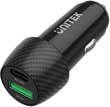 Uniteki autolaadija 38W USB-A USB-C QC3..0 Uniteki autolaadija 38W USB-A USB-C QC3..0
