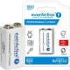 Перезаряжаемый литий-ионный аккумулятор 6F22 EverActive 9 В 550 мА·ч с разъемом USB-C