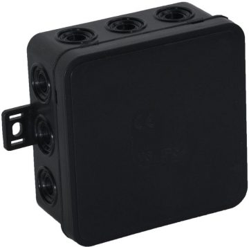 Virsmas kaste tukša 12 ieplūdes atveres VIPLAST V6 klik melna IP54 85x85x41mm 036-05Virsmas kaste tukša 12 ieplūdes atveres VIPLAST V6 klik melna IP54 85x85x41mm 036-05