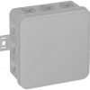 Virsmas kaste ar 12 ieplūdes atverēm VIPLAST V6 klik pelēka IP54 85x85x41mm 036-03