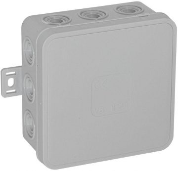 Virsmas kaste tukša 12 ieplūdes atveres VIPLAST V7 klik pelēka IP54 100x100x41mm 037-03