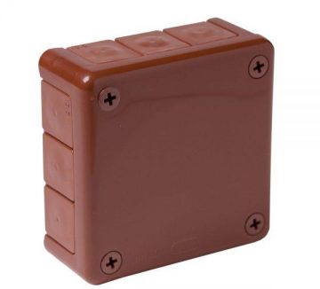 Коробка наружная пустая VIPLAST VP-41 бронза IP55 98x98x42 мм 041-02Коробка наружная пустая VIPLAST VP-41 бронза IP55 98x98x42 мм 041-02