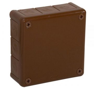 Коробка наружная пустая VIPLAST VP-51 бронза IP55 118x118x46 мм 051-02Коробка наружная пустая VIPLAST VP-51 бронза IP55 118x118x46 мм 051-02