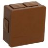 Коробка поверхностная пустая 6 входов VIPLAST VP-02 klik BRONZE IP55 86x86x40mm 002-02