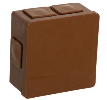 Коробка наружная пустая 6 входов VIPLAST VP-02 klik BRONZE IP55 86x86x40 мм 002-02Коробка наружная пустая 6 входов VIPLAST VP-02 klik BRONZE IP55 86x86x40 мм 002-02