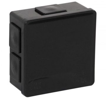 Virsmas kaste tukša 6 ieplūdes atveres VIPLAST VP-02 klik melna IP55 86x86x40mm 002-05 002-05