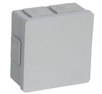 Virsmas kaste tukša 6 ieplūdes atveres VIPLAST VP-02 klik pelēka IP55 86x86x40mm 002-03 002-03