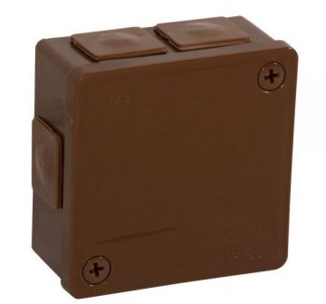 Paviršiaus dėžutė tuščia 6 įvadai VIPLAST VP-22 BRONZE IP55 86x86x40mm 022-02 Paviršiaus dėžutė tuščia 6 įvadai VIPLAST VP-22 BRONZE IP55 86x86x40mm 022-02