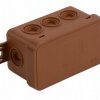 Virsmas kaste tukša 8 ieplūdes atveres VIPLAST V8 klik BRONZE IP54 80x45x41mm 038-02