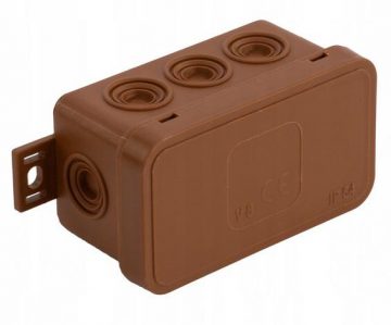 Virsmas kaste tukša 8 ieplūdes atveres VIPLAST V8 klik BRONZE IP54 80x45x41mm 038-02