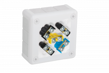 Virsmas kaste ar spailēm 12 ieplūdes atverēm VIPLAST VP-41 WHITE IP55 98x98x42mm 041-51