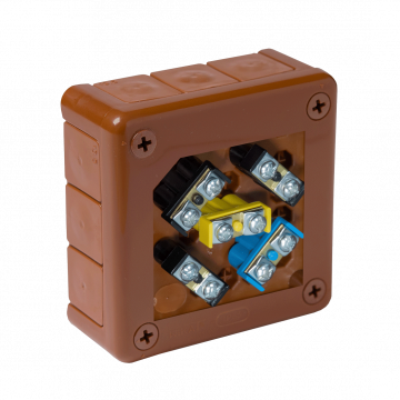 Коробка наружная на 12 входов VIPLAST VP-41 БРОНЗА IP55 98x98x42мм 041-52