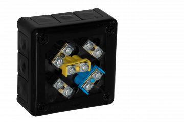 Коробка наружная на 12 входов VIPLAST VP-41 ЧЕРНАЯ IP55 98x98x42мм 041-55