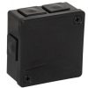 Virsmas kaste ar spailēm 6 ieplūdes atverēm VIPLAST VP-22 BLACK IP55 86x86x40mm 022-55