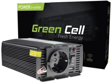 Zaļā šūna 12V / 230V 500W/1000W SINUSOIDA MODIFICĒTS INVERTER INV03DEZaļā šūna 12V / 230V 500W/1000W SINUSOIDA MODIFICĒTS INVERTER INV03DE