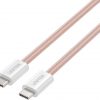Unitek USB C PD 100W roosa 1m magnetiliselt kokkutõmmatav kaabel
