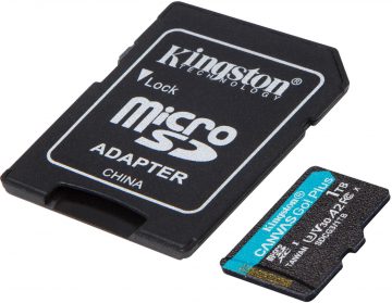 Kingston Canvas Go Plus microSDXC C10 UHS-I 1TB atmiņas karteKingston Canvas Go Plus microSDXC C10 UHS-I 1TB atmiņas karte