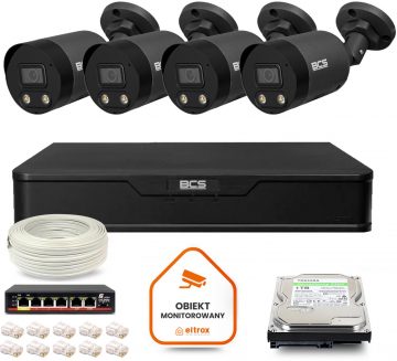 BCS Point IP novērošanas komplekts 4x kamera BCS-P-TIP28FWR3L2-Ai2-G DVR ar 1TB diskuBCS Point IP novērošanas komplekts 4x kamera BCS-P-TIP28FWR3L2-Ai2-G DVR ar 1TB disku