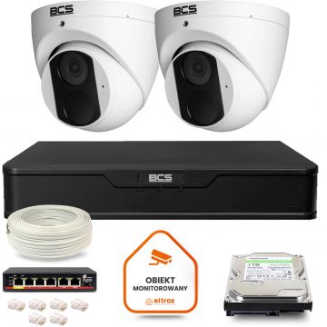 BCS Point IP novērošanas komplekts 2x BCS-P-EIP14FSR3 kamera DVR ar 1TB cieto disku BCS Point IP novērošanas komplekts 2x BCS-P-EIP14FSR3 kamera DVR ar 1TB cieto disku