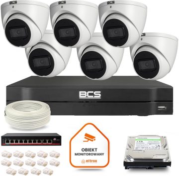Комплект видеонаблюдения BCS Line IP с 6 камерами BCS-L-EIP14FSR3-AI1 DVR и жестким диском на 1 ТБ Комплект видеонаблюдения BCS Line IP с 6 камерами BCS-L-EIP14FSR3-AI1 DVR и жестким диском на 1 ТБ