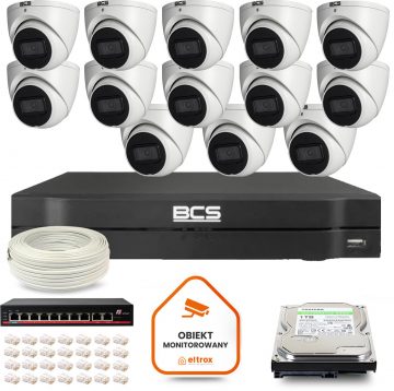 BCS Line 13x IP-камера видеонаблюдения BCS-L-EIP14FSR3-AI1 DVR с жестким диском 1 ТБ