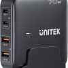 Unitek GaN 70W laualaadija 2xUSB-A 2xUSB-C