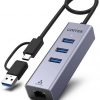 Unitek Hub USB C 4in1 Ethernet 3 x USB A 5 Gbps või USB A adapter Unitek Hub USB C 4in1 Ethernet 3 x USB A 5 Gbps või USB A adapter