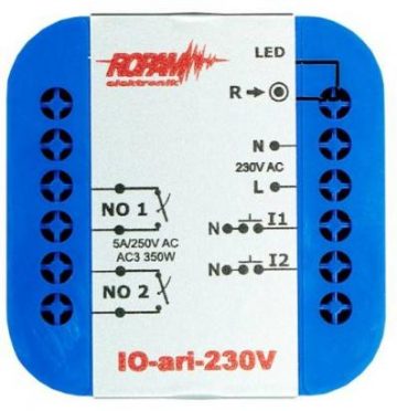 ROPAM IO-ari-230V беспроводной, гарнитура, двухканальный контроллер 230VAC, 2xNO, 2xIN (N). ROPAM IO-ari-230V беспроводной, гарнитура, двухканальный контроллер 230VAC, 2xNO, 2xIN (N).