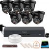 6 Dahua 5mpx IP kameru komplekts IPC-HDW2549TM-S-IL-0280B-BLACK + DISK 1TB