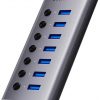 Unitek Hub USB A 3.0 7in1, 5Gbps ar pieslēgvietu pārslēdzējiem