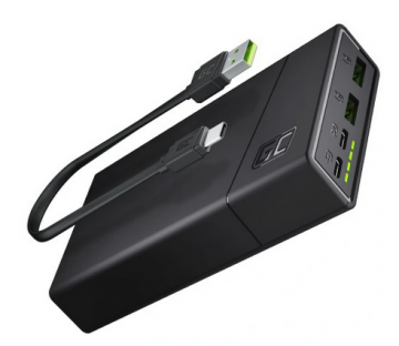 POWERBANK Green Cell PowerPlay20 20000mAh ĀTRĀ UZLĀDZĒJA 2x USB Ultra Charge 2x USB-CPOWERBANK Green Cell PowerPlay20 20000mAh ĀTRĀ UZLĀDZĒJA 2x USB Ultra Charge 2x USB-C
