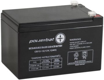 AGM aku POWERBAT CB 12V 12AhAGM aku POWERBAT CB 12V 12Ah