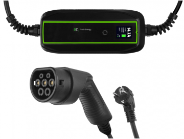MOBILĀ UZLĀDZĒJA ELEKTRAS AUTOMOBĪĻIEM Green Cell 3.6kW TYPE 2MOBILĀ UZLĀDZĒJA ELEKTRAS AUTOMOBĪĻIEM Green Cell 3.6kW TYPE 2