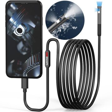 INSPEKCIJAS kamera DUO ENDOSKOP DVĪS KAMERAS 2M 7LED 2xFHD WIFI priekš iPHONEINSPEKCIJAS kamera DUO ENDOSKOP DVĪS KAMERAS 2M 7LED 2xFHD WIFI priekš iPHONE