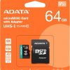 Adata microSD atmiņas karte Premier Pro 64 GB UHS1 U3 V30 A2 + adapteris