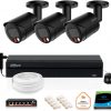 DAHUA IP novērošanas komplekts 3x kamera IPC-HFW2849S-S-IL-0280B-BLACK 8MPX
