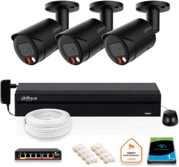 DAHUA IP novērošanas komplekts 3x kamera IPC-HFW2849S-S-IL-0280B-BLACK 8MPXDAHUA IP novērošanas komplekts 3x kamera IPC-HFW2849S-S-IL-0280B-BLACK 8MPX