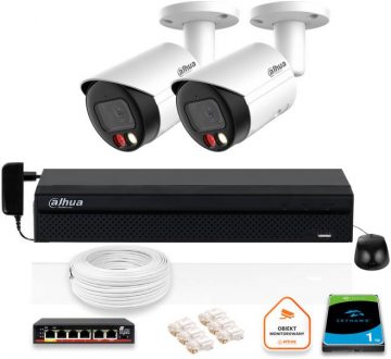 DAHUA IP novērošanas komplekts 2x IPC-HFW2849S-S-IL-0280B 8MPX kameraDAHUA IP novērošanas komplekts 2x IPC-HFW2849S-S-IL-0280B 8MPX kamera