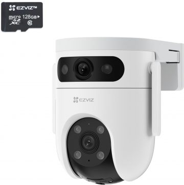 Ezviz H9C IP kamera, 5 MP + 5 MP, ar 128 GB microSD atmiņas karti (CS H9C)