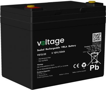 AGM sprieguma 12V 33Ah VE12-33 akumulatorsAGM sprieguma 12V 33Ah VE12-33 akumulators