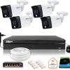Комплект IP-видеонаблюдения Dahua с 4 камерами 6 Мпикс. Диск 1 ТБ