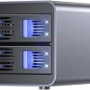 Unitek RAID korpuss SATA 2,5'/3,5'' diskdziņam 4 režīmi 40TB USB C 10Gb/s