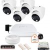 Dahua IP novērošanas komplekts 4 kameras 6Mpx Disks 1TB