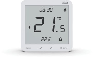 Bezvadu istabas kontrolieris balts R-10S PLUS Tech Controls Bezvadu istabas kontrolieris balts R-10S PLUS Tech Controls