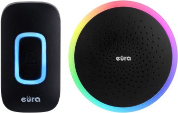 EURA Bezvadu durvju zvans WDP-42A3 melnsEURA Bezvadu durvju zvans WDP-42A3 melns